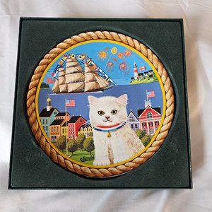 Thaddeus Krumeich Uncle Tad's Holiday Cats Pollyanna Collectable Plate